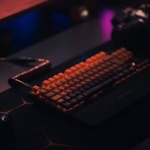 RGB backlit mechanical keyboard (stock photo, illustrative)