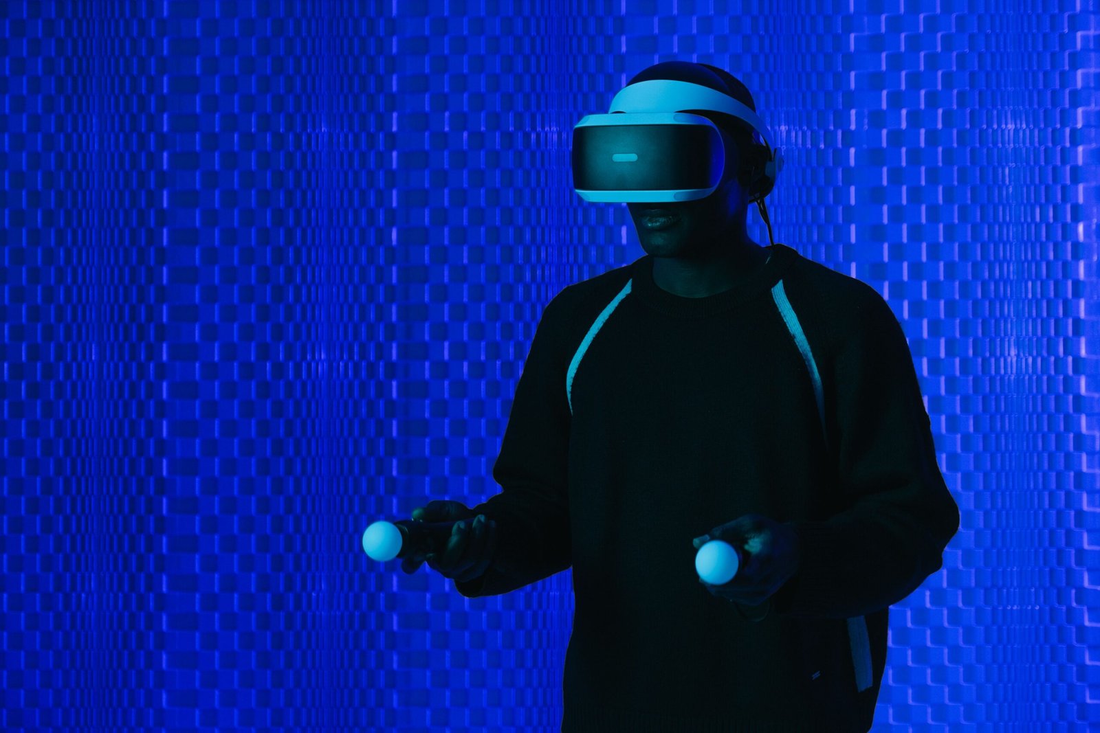 Person wearing VR headset